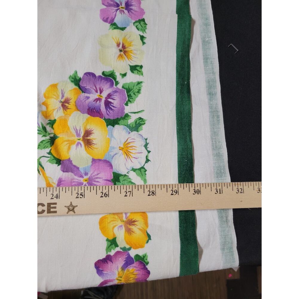 Vintage Peony Floral Tablecloth Cover W Napkins Linens Retro Antique - Picture 7 of 8
